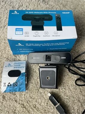 NexiGo N940P 2K QHD Webcam in Black - Remote NOT included.